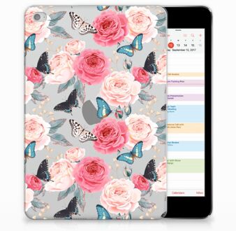 B2Ctelecom iPad Mini 4 Uniek Tablethoesje Butterfly Roses