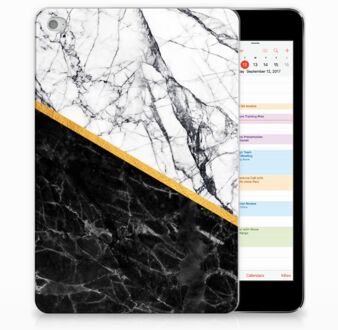 B2Ctelecom iPad Mini 4 Uniek Tablethoesje Marble White Black