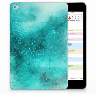 B2Ctelecom iPad Mini 4 Uniek Tablethoesje Painting Blue