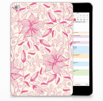 B2Ctelecom iPad Mini 4 Uniek Tablethoesje Pink Flowers