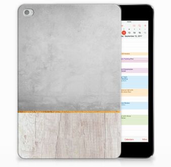 B2Ctelecom iPad Mini 4 Uniek Tablethoesje Wood Concrete