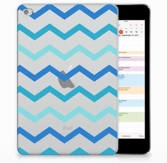 B2Ctelecom iPad Mini 4 Uniek Tablethoesje Zigzag Blauw