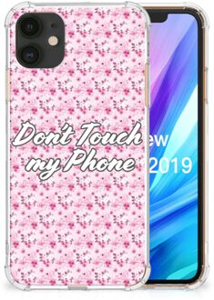 B2Ctelecom iPhone 11 Anti Shock Case Flowers Pink DTMP