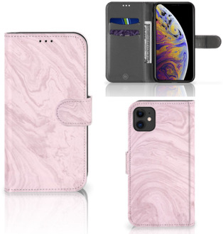 B2Ctelecom iPhone 11 Bookcase Marble Roze