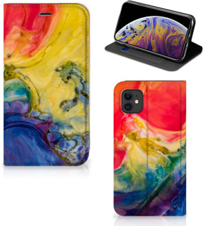 B2Ctelecom iPhone 11 Bookcase Watercolor Dark