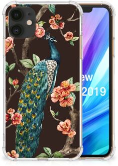 B2Ctelecom iPhone 11 Case Anti-shock Pauw met Bloemen