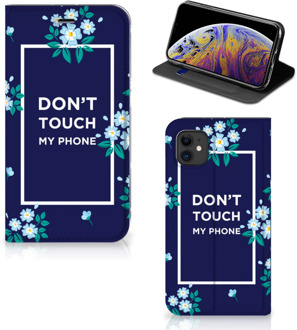 B2Ctelecom iPhone 11 Design Case Flowers Blue DTMP