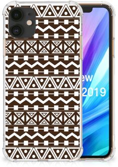 B2Ctelecom iPhone 11 Doorzichtige Silicone Hoesje Aztec Bruin