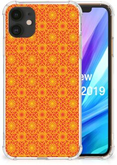 B2Ctelecom iPhone 11 Doorzichtige Silicone Hoesje Batik Orange