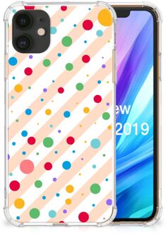 B2Ctelecom iPhone 11 Doorzichtige Silicone Hoesje Dots