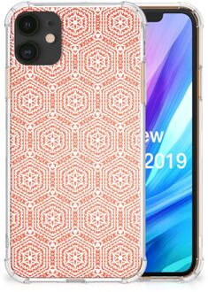 B2Ctelecom iPhone 11 Doorzichtige Silicone Hoesje Pattern Orange