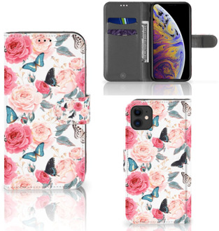 B2Ctelecom iPhone 11 Hoesje Butterfly Roses