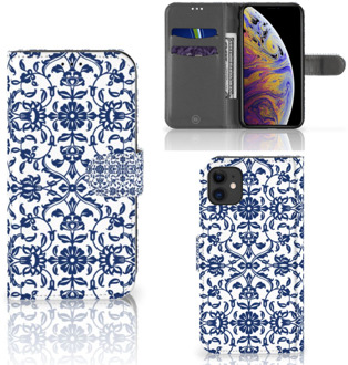 B2Ctelecom iPhone 11 Hoesje Flower Blue