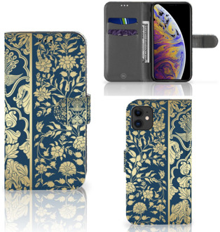 B2Ctelecom iPhone 11 Hoesje Golden Flowers