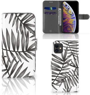 B2Ctelecom iPhone 11 Hoesje Leaves Grey