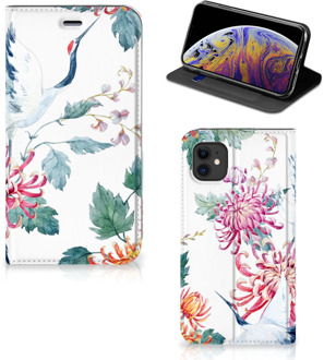 B2Ctelecom iPhone 11 Hoesje maken Bird Flowers