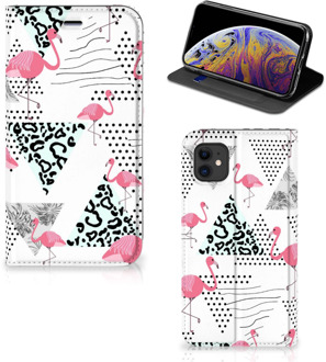 B2Ctelecom iPhone 11 Hoesje maken Flamingo Triangle