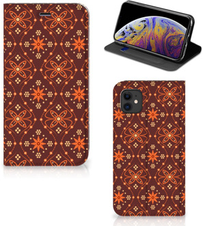 B2Ctelecom iPhone 11 Hoesje met Magneet Batik Brown