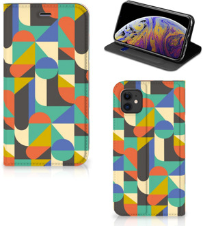 B2Ctelecom iPhone 11 Hoesje met Magneet Funky Retro