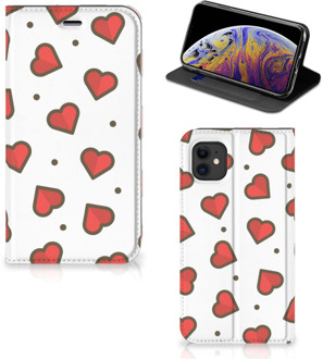 B2Ctelecom iPhone 11 Hoesje met Magneet Hearts