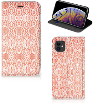 B2Ctelecom iPhone 11 Hoesje met Magneet Pattern Orange