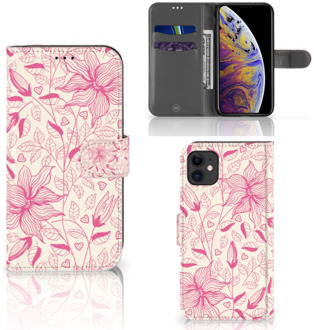 B2Ctelecom iPhone 11 Hoesje Pink Flowers