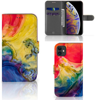 B2Ctelecom iPhone 11 Hoesje Watercolor Dark