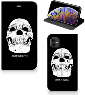 B2Ctelecom iPhone 11 Mobiel BookCase Skull Eyes