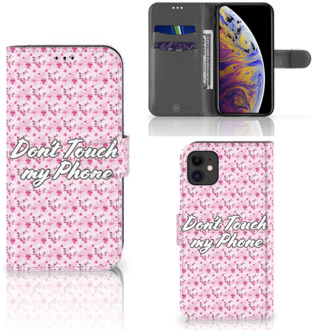 B2Ctelecom iPhone 11 Portemonnee hoesje Flowers Pink DTMP