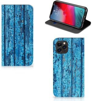 B2Ctelecom iPhone 11 Pro Book Wallet Case Blauw Wood