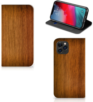 B2Ctelecom iPhone 11 Pro Book Wallet Case Donker Hout