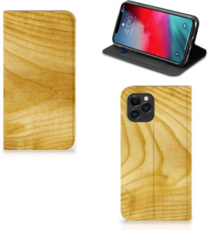 B2Ctelecom iPhone 11 Pro Book Wallet Case Licht Hout