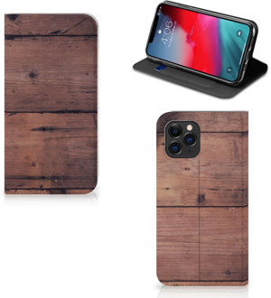 B2Ctelecom iPhone 11 Pro Book Wallet Case Old Wood