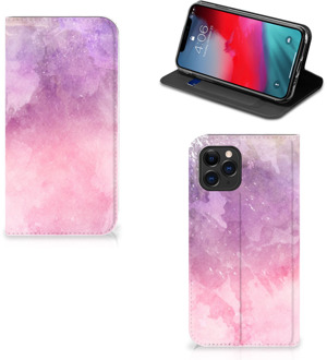 B2Ctelecom iPhone 11 Pro Bookcase Pink Purple Paint