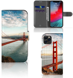 B2Ctelecom iPhone 11 Pro Flip Cover Golden Gate Bridge