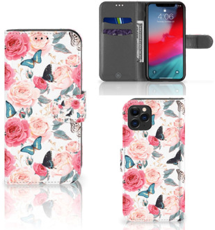 B2Ctelecom iPhone 11 Pro Hoesje Butterfly Roses