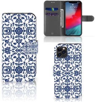 B2Ctelecom iPhone 11 Pro Hoesje Flower Blue