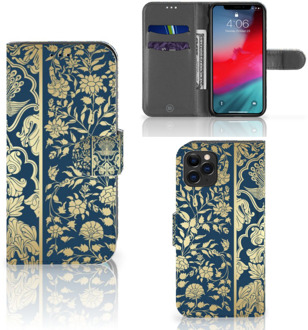 B2Ctelecom iPhone 11 Pro Hoesje Golden Flowers