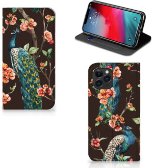 B2Ctelecom iPhone 11 Pro Hoesje maken Pauw met Bloemen