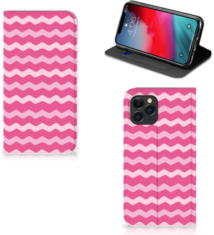 B2Ctelecom iPhone 11 Pro Hoesje met Magneet Waves Pink