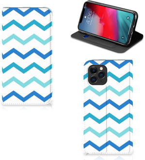 B2Ctelecom iPhone 11 Pro Hoesje met Magneet Zigzag Blauw