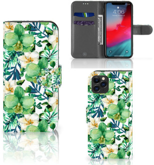 B2Ctelecom iPhone 11 Pro Hoesje Orchidee Groen