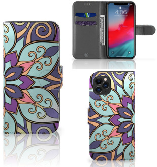 B2Ctelecom iPhone 11 Pro Hoesje Purple Flower