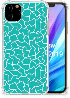 B2Ctelecom iPhone 11 Pro Max Back Cover Design Cracks Blue