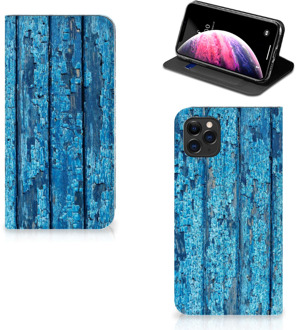 B2Ctelecom iPhone 11 Pro Max Book Wallet Case Blauw Wood