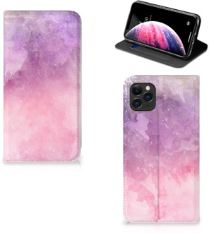 B2Ctelecom iPhone 11 Pro Max Bookcase Pink Purple Paint