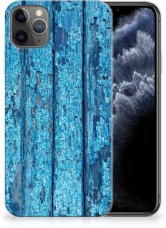 B2Ctelecom iPhone 11 Pro Max Bumper Hoesje Blauw Wood