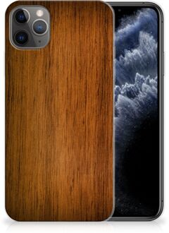 B2Ctelecom iPhone 11 Pro Max Bumper Hoesje Donker Hout