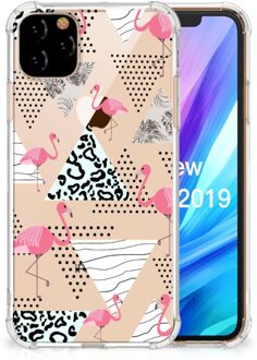 B2Ctelecom iPhone 11 Pro Max Case Anti-shock Flamingo Triangle