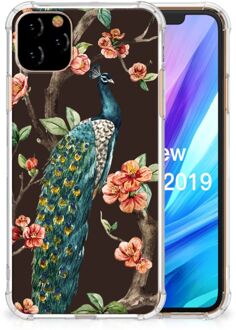 B2Ctelecom iPhone 11 Pro Max Case Anti-shock Pauw met Bloemen